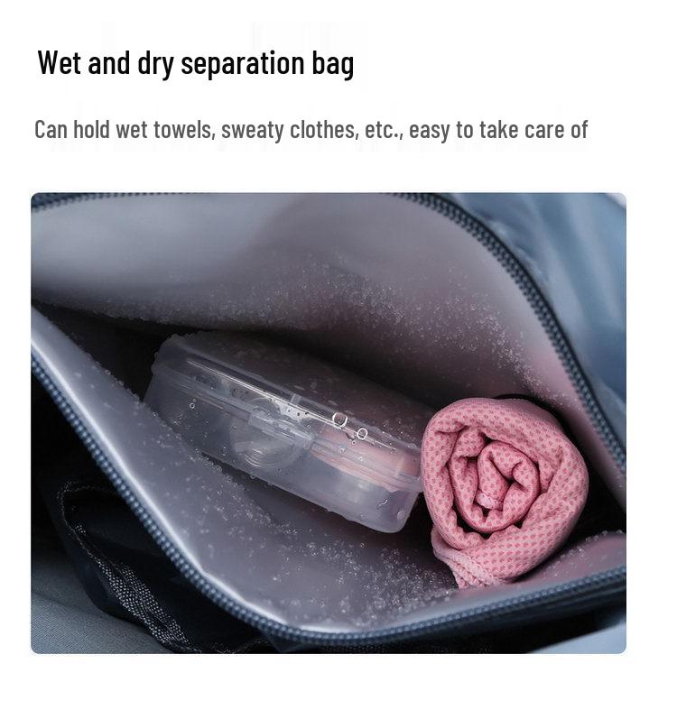 Рюкзак дорожный спортивный большой вместимости с отделением для влажных/сухих вещей и отделением для обуви