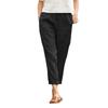 Women's Solid Color Comfortable Cotton and Linen Casual Pants Straight Trousers