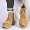 Зимние новые высококачественные уличные короткие ботинки мужские классические ботинки пустыни с круглым носком на низком каблуке модные повседневные уличные повседневные мужские туфли