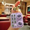 Plastic DJ Processor Kids Toy Mini Electronic Keyboard Keychain Portable Piano Pendant