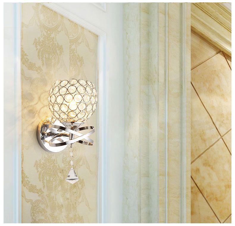 Современный минималистичный светодиодный хрустальный настенный светильник - Энергосберегающее теплое освещение для спальни и гостиной