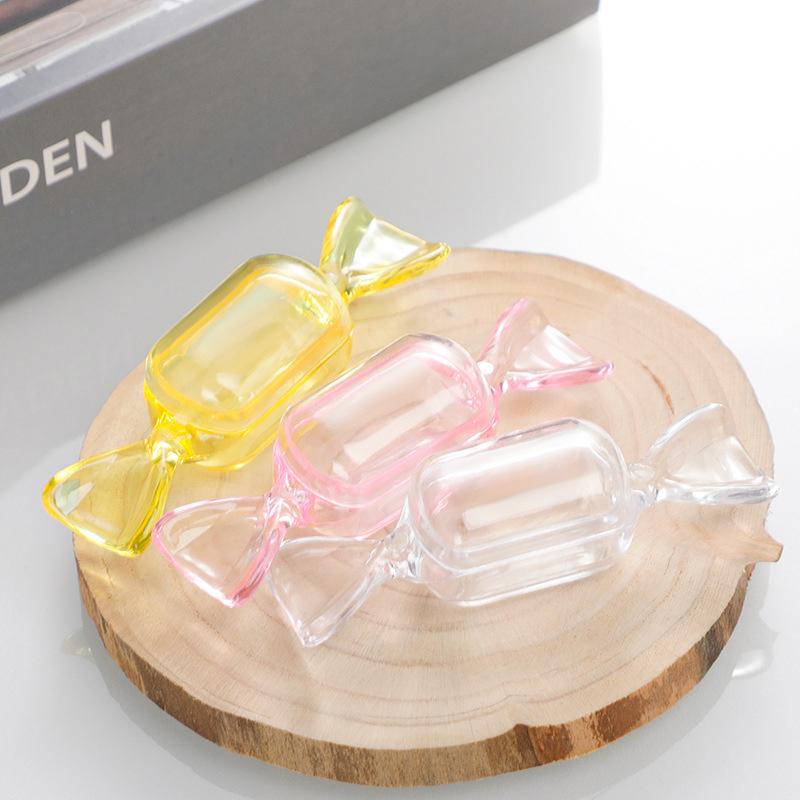 10 шт./компл. мини-пластиковая прозрачная коробка для конфет, симпатичный контейнер для хранения в форме конфет для украшения свадебного детского душа