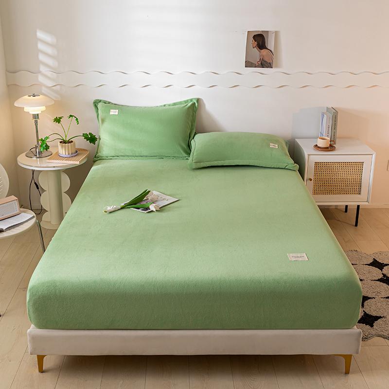 Осенне-зимняя теплая простыня на резинке из фланели, мягкая и удобная, простыни для двуспальной кровати, утолщенный коралловый флис, чехол для матраса, плюшевая простыня