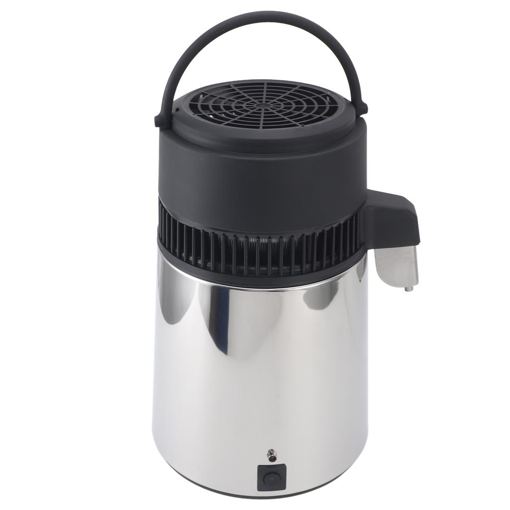 4L Distilled Water Maker Silver 750W Stainless Steel Automatic Countertop Water Distiller with