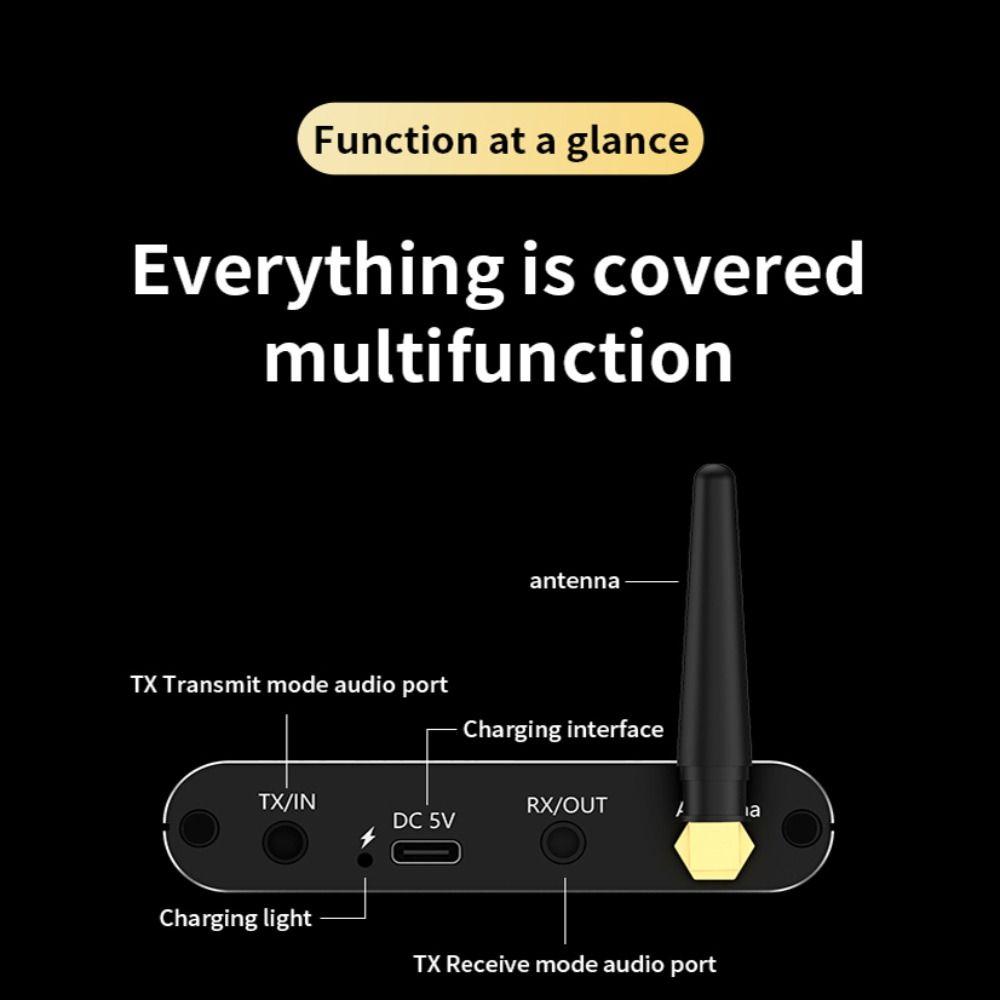 Music Wireless Audio Adapter With Mic Bluetooth 5.4 Receiver Transmitter Upgrade