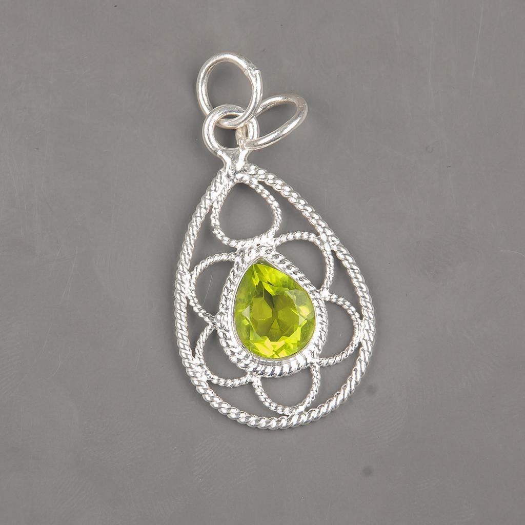 Подвеска Swiss Blue Topaz Gemstone, 925 Solid Sterling Silver Jewelry, Подвеска ручной работы, Серебряные украшения для подарка