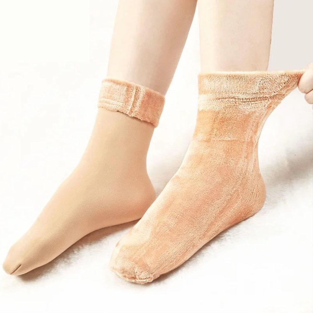 Зимние носки, бархатные утепленные повседневные домашние носки-тапочки, зимние теплые носки для сна, зимние носки-сапоги