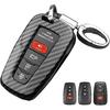For Toyota Key Fob Cover, ABS carbon fiber pattern Key Fob Case Fit for 2017-2021 2022 2023 Toyota Corolla Camry RAV4 Highlander 4Runner Prius CH-R