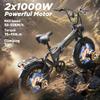 BURCHDA Электровелосипед R7 с двойным мотором 48В 20Ач 20" на толстых покрышках Ebike Вездеход Внедорожный Велосипед для взрослых Запас хода 80 км
