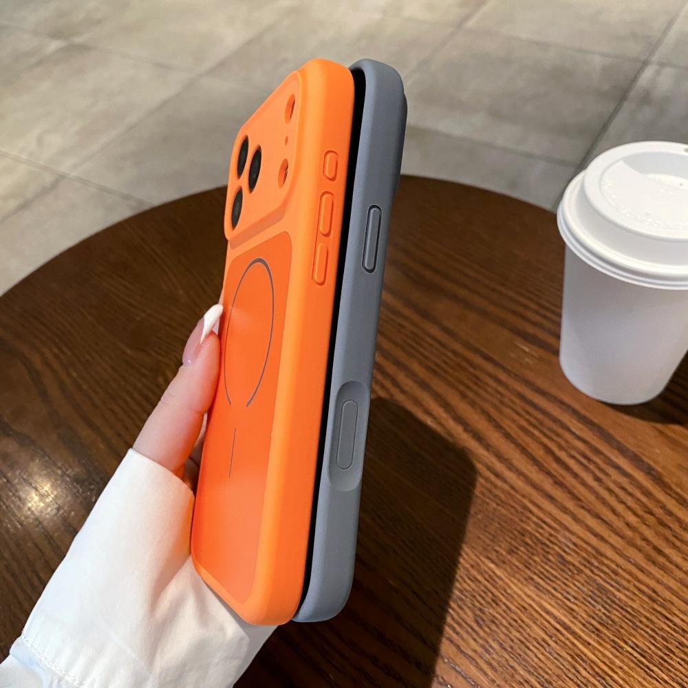 Роскошная Жидкость Для Чехла Телефона Magsafe Для iPhone17 Air 16 15 14 Plus 13 Pro Max Магнитная Беспроводная Зарядка Сплошная Силиконовая Крышка
