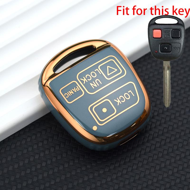 Чехол для ключей от машины с 2 3 кнопками, брелок для Lexus RX 330 Is200 для Toyota Avensis Yaris Camry 30 RAV4 Land Cruiser 120 Prado Corolla Land Cruiser