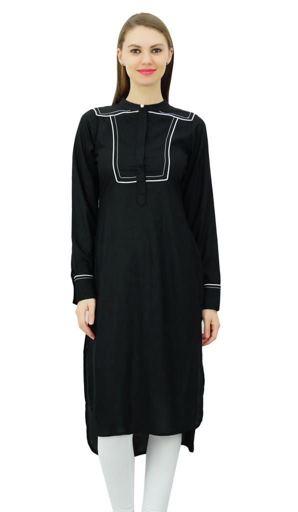 Phagun Дизайнерская индийская пенджабская курта из вискозы для женщин, этническая прямая повседневная туника