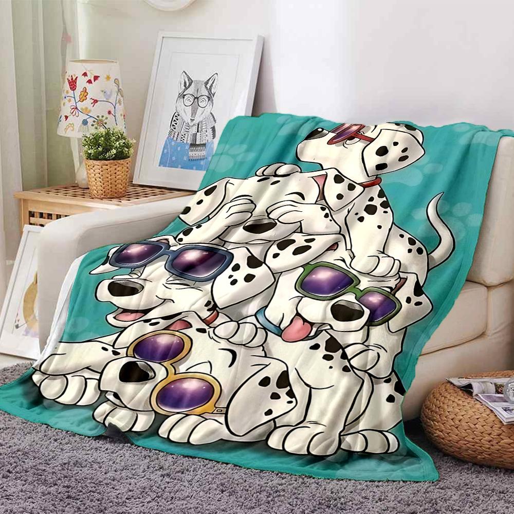 Dalmatian Puppies Blanket Soft Throw Blanket For Home Bedroom Bed Sofa Travel Office Solid Christmas Blanket