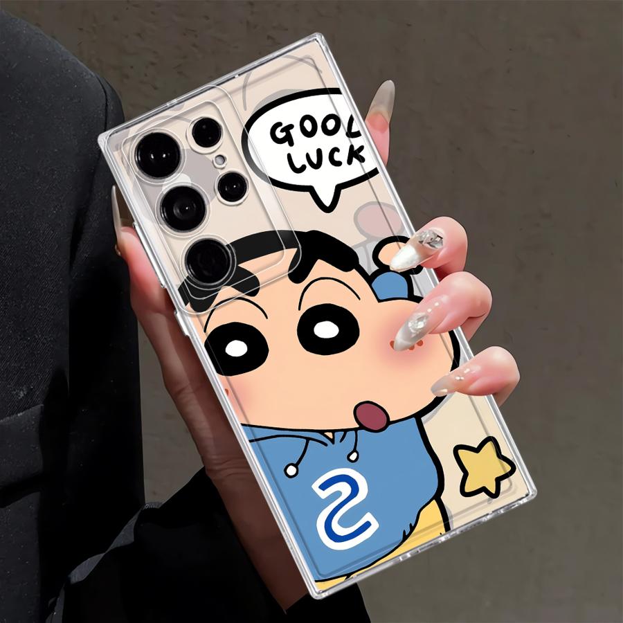 Чехол-накладка C-Crayon S-ShinChan для Samsung Galaxy S26 S20 Plus S21 S24 Note 20 Ultra 10 S23 Ultra S22 FE S25 Edge