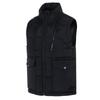 Stylish Solid Color Multi-Pocket Outdoor Work Warm Down Vest Men Vests Black 1385862-001