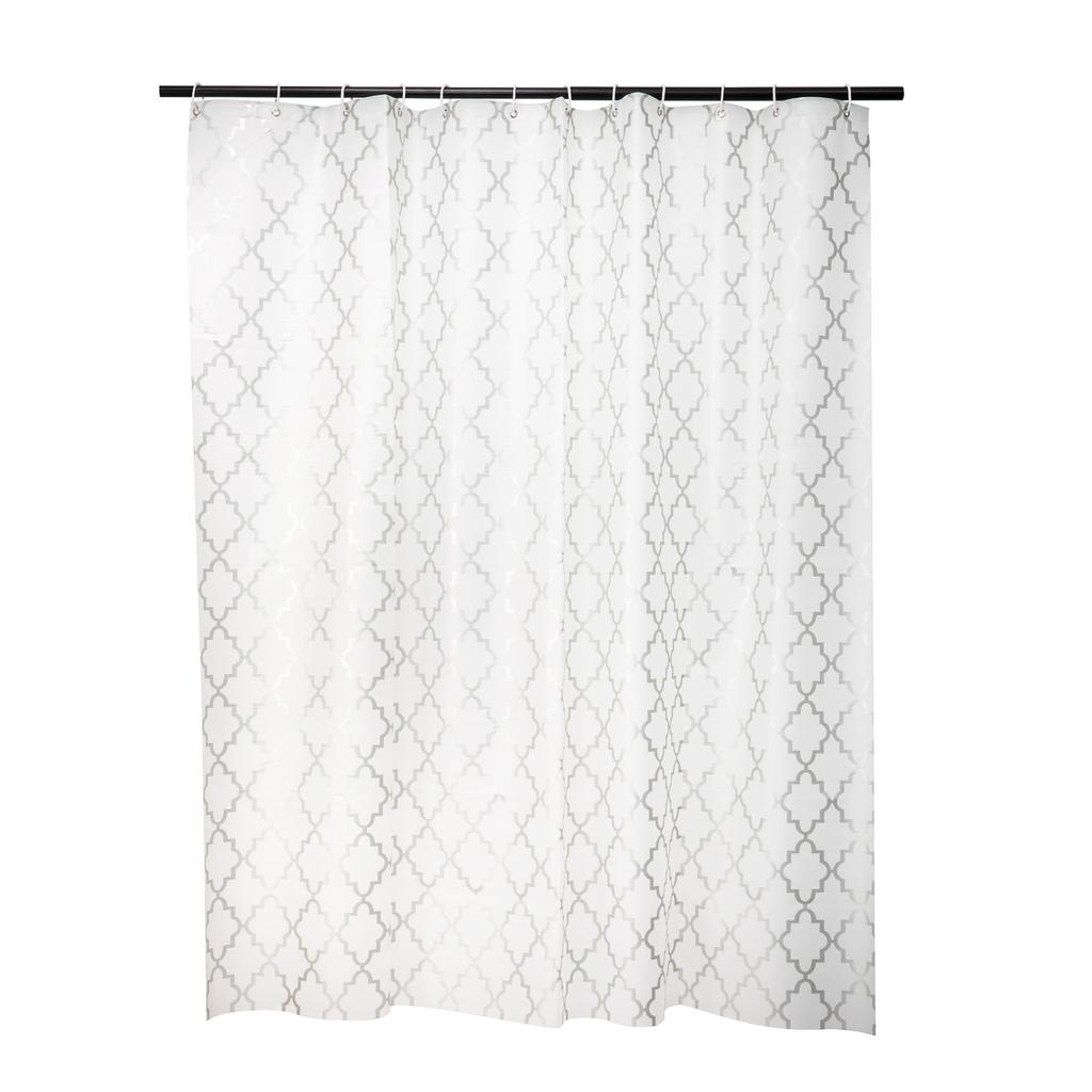 Геометрическая шторка для душа из ПЭВА Водонепроницаемая накидка для купания Клетчатые шторы для ванной для ванной с крючками Быстросохнущая ткань