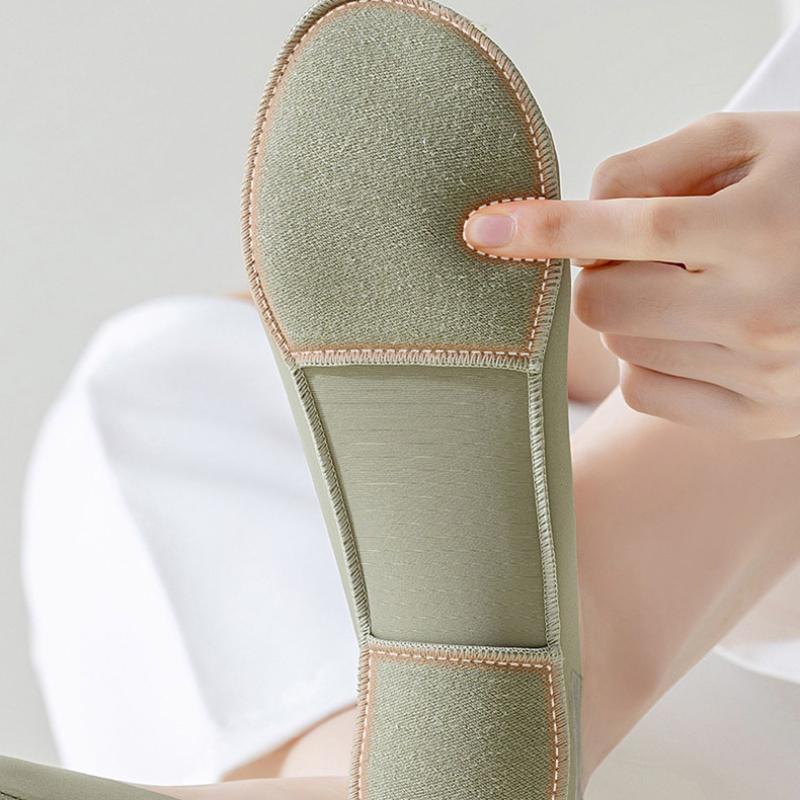 Женские носки-лодочки Ice Silk с утолщенной подошвой из губки, ударопрочные, нескользящие, силиконовые, удобные, невидимые носки