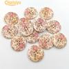 30Pcs Flower Wooden Round Buttons 4 Holes Apparel Sewing & Fabric