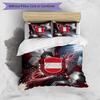 Austria Football Printed Bedding 3 Piece Set Cozy Breathable Bed Cover Set as Housewarming Holiday Gift