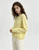 Women's Round Neck Pearl Button Wool Cashmere Knit Cardigan JM8305