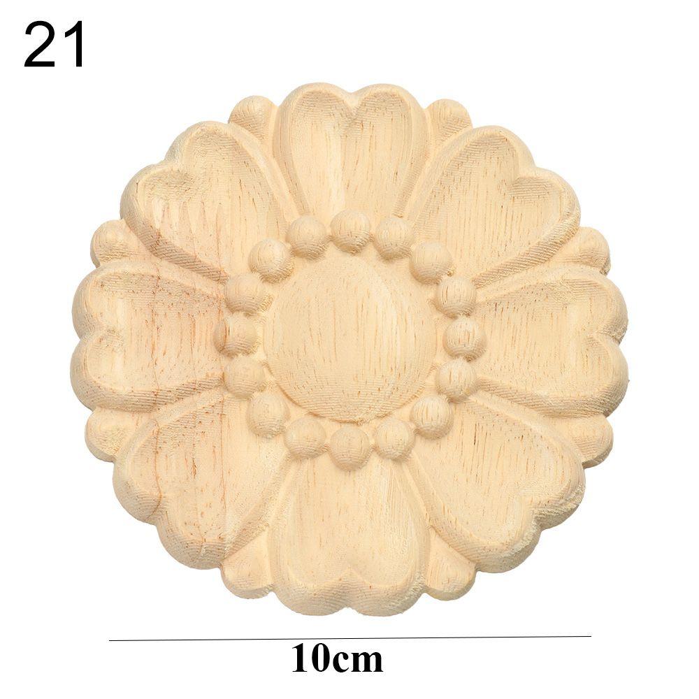 Украшение двери деревянные фигурки ремесла резьба по дереву декоративная деревянная резная угловая аппликация рамка