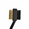 Kit Tool Groove Ball Cleaner 2 Sided Brass Wires Nylon Golf Brush with Clip Golf Club Brush
