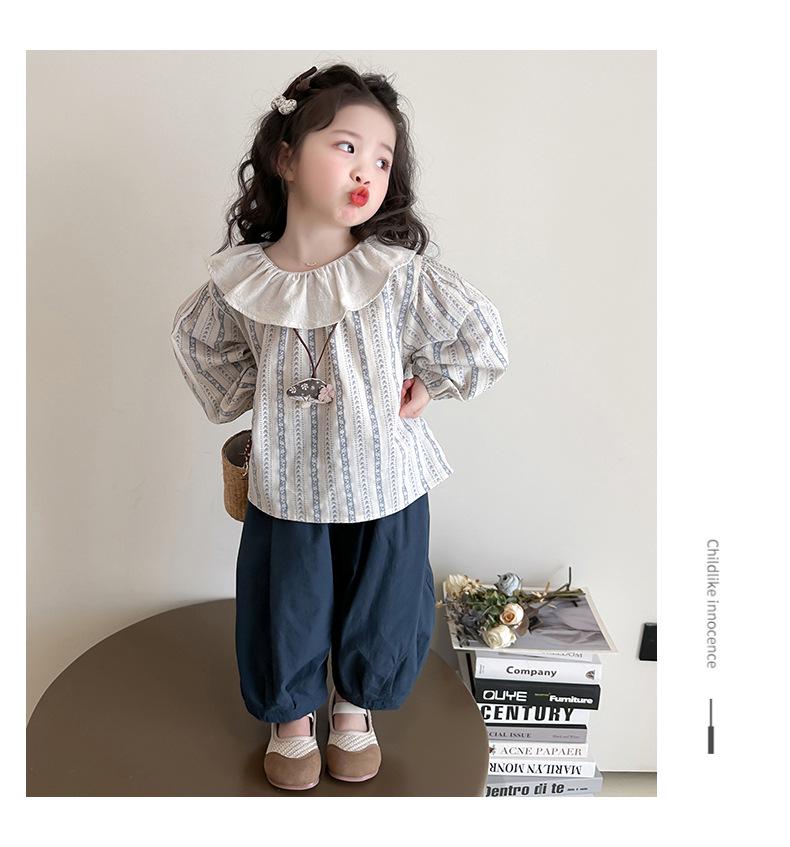 Girls' Autumn Babydoll Fashion Set: 2025 Mori-Style Trendy Two-Piece Outfit