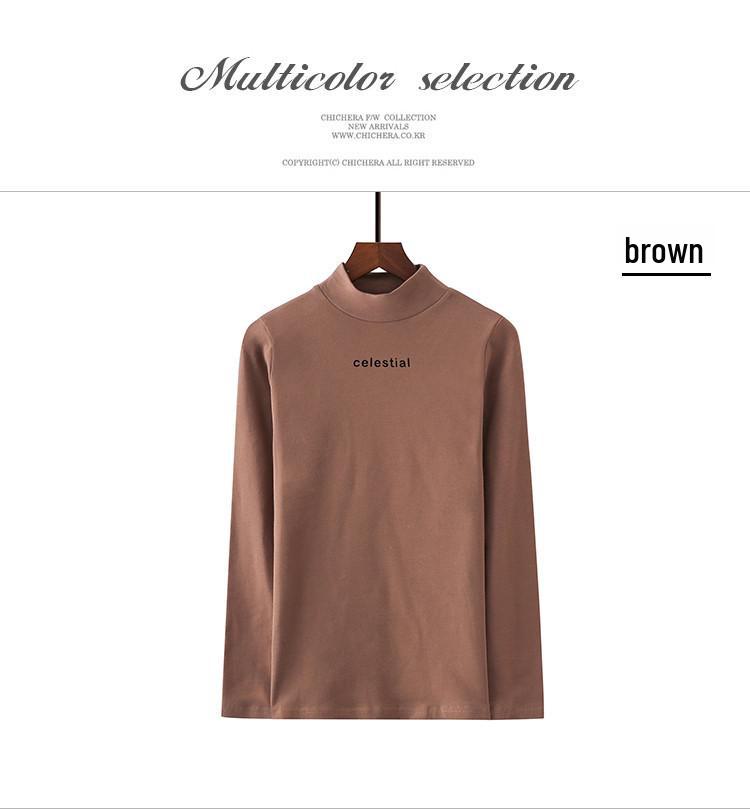 Женские облегающие футболки с длинным рукавом в корейском стиле для осени/зимы с полувысоким воротником