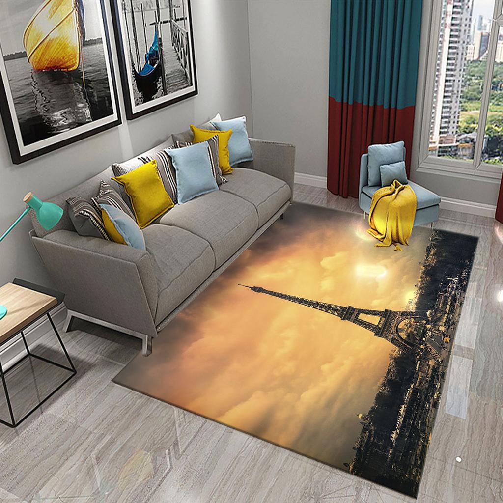 3D Романтические ковры с Эйфелевой башней для гостиной, спальни, ванной комнаты, прихожей, противоскользящий коврик, декор, кухонный коврик, придверный коврик