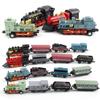 Toy Car Vehicles Retro Steam Train Pull Back Model Train Kids Toys Set Diecast Model Car Toys for Kids 2 To 4 Years Old
