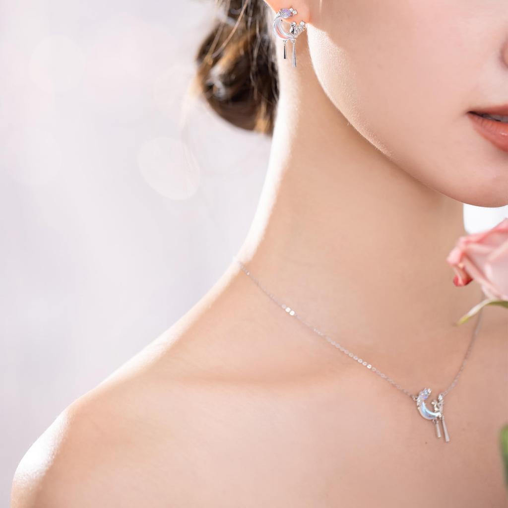 Cat Natural Power кубический цирконий платиновый цвет 925 гипоаллергенный для ювелирных изделий "Silver Thunder" женское ожерелье, мотив, камень, камень,