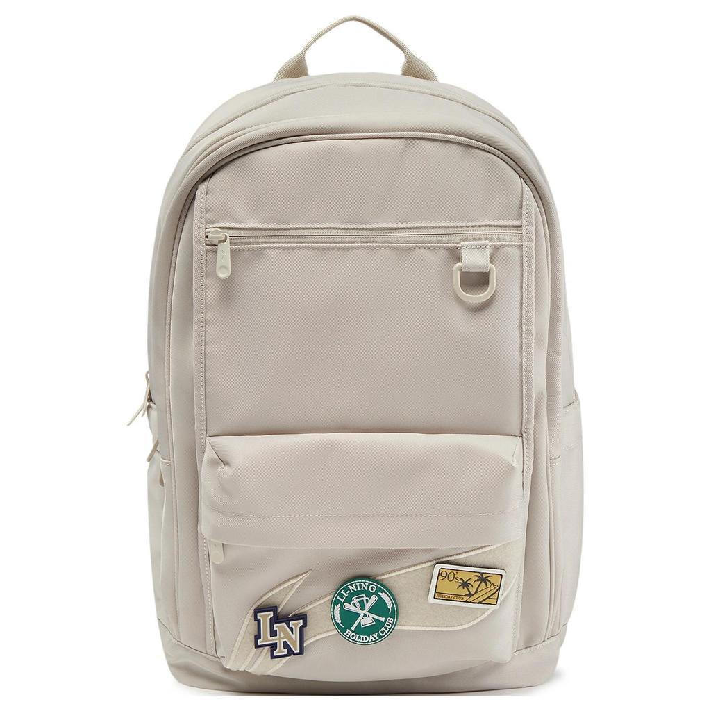 New LiNing Sports Life Collection Polyester Backpack Unisex Oat Gray ABSV153-1
