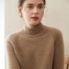 Women's Cashmere Half-High Collar Loose Pullover Knitwear - Thick, Warm, Solid Color for Autumn/Winter