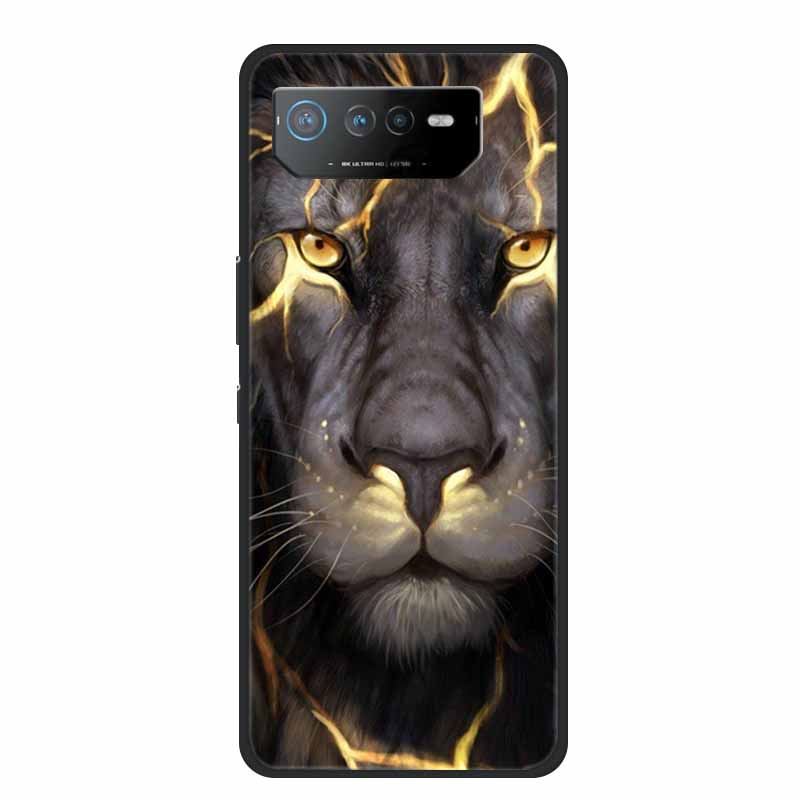 Чехол для Asus ROG Phone 6 Pro Phone6 Pro Coque Черный ТПУ Силикон Мягкая Задняя Крышка Чехол Для Asus ROG Phone 6D Ultimate Чехол для Телефона