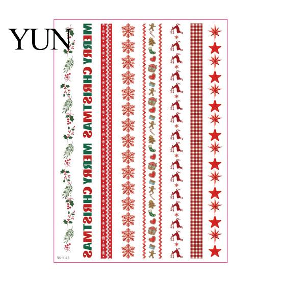 Holiday Candlestick Embellishments Christmas Candle Transfer Stickers, DIY Craft Supplies, Waterproof Decorative Stickers for Making Decals