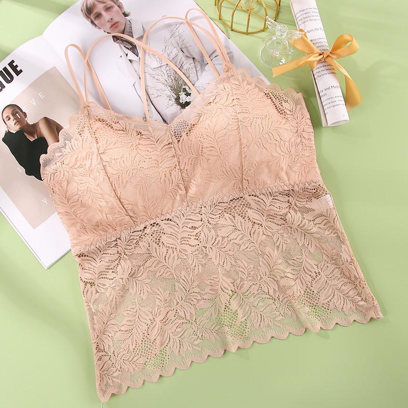 Сексуальный женский кружевной жилет без рукавов, бюстгальтер с вырезами, с подкладкой, топы, нижнее белье, женский бралетт
