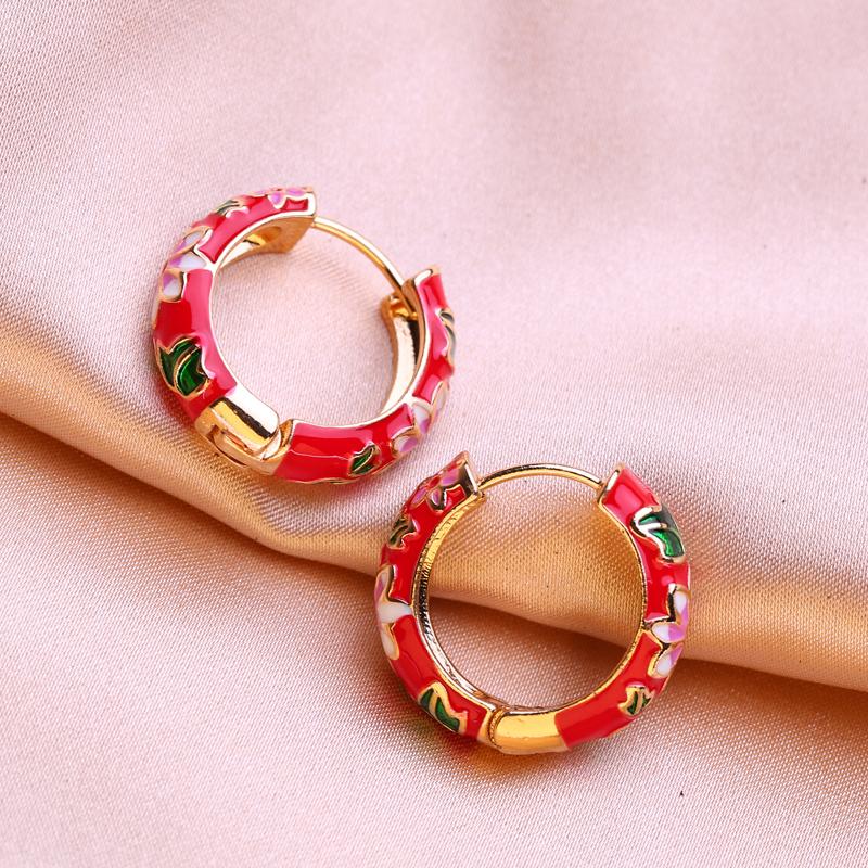 KNIKOO Круглые серьги-клипсы для женщин, модные цветочные серьги, ювелирные изделия для подарков на свадьбу