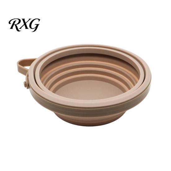 Durable Silicone Bowl for Pets Collapsible Dog Bowl, Portable Pet Water with Hanging Foldable Food Dogs Buckle, Outdoor Hiking Walking Camping