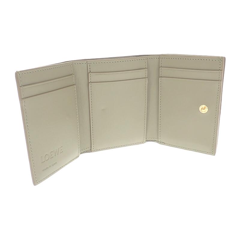 Loewe C821TR2X10 Tri-fold Wallet Eucalyptus Green Women