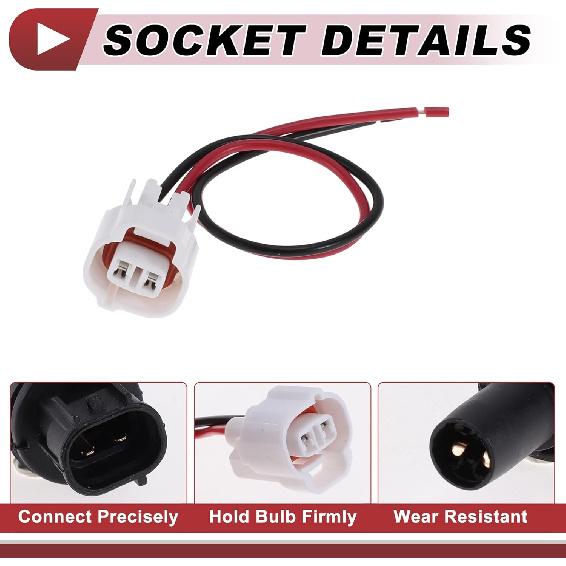 1 комплект цоколь и проводка для бокового габаритного огня для Toyota 4Runner 2013-2021 № 90075-60077/9007560077 Разъем-пигтейл для лампочки фары