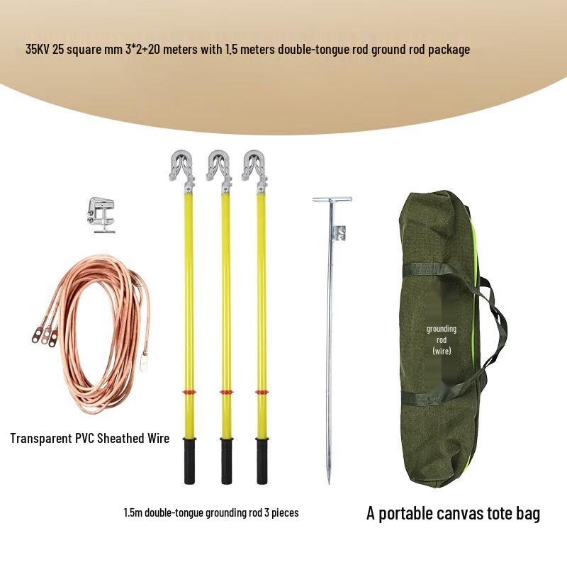 Miling Outdoor Portable Grounding Wire & Rod Kit