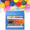 24 Pieces/set DIY Colored Acrylic Pigment Set Non Toxic and Durable 12ml Cylindrical Painting Pigment