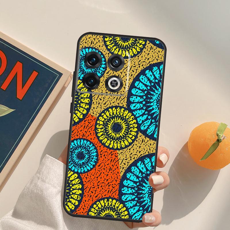 African Wax Pattern Fabric Case For OnePlus 15 13 12 11 13R 12R 10T 8T 13T OnePlus Nord 5 CE 3 2 4 Lite N20 N30 Cover