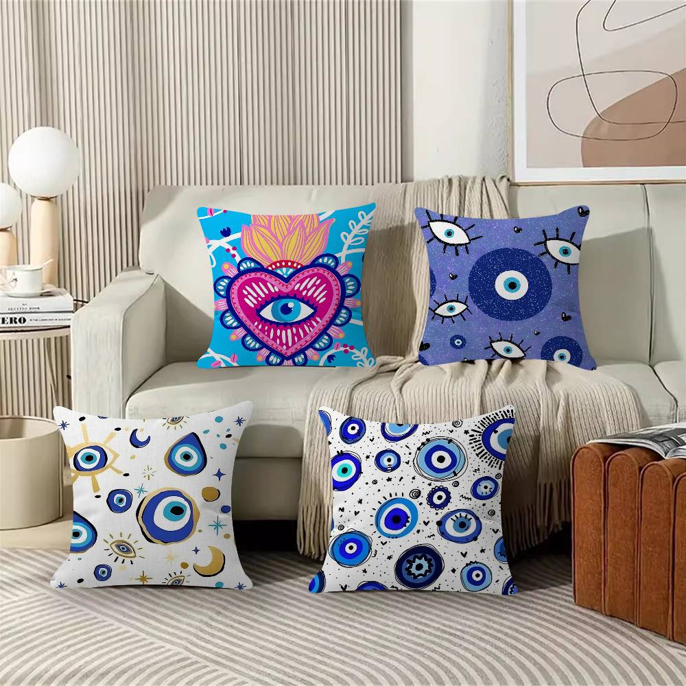 Funny Lucky Evil Eye Personalized Picture Text Home Decorative Pillows Household Gifts 45x45cm