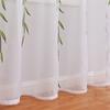 2 Panels Willow Leaf Window Curtain Voile Tulle Room Salix Leaf Sheer Vine Curtain Voile Panel Drapes Curtain Sheer Green Leaf Curtain for Living Room