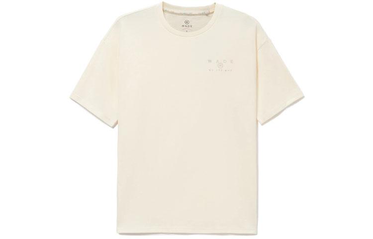 Li Ning T Shirts Men's Beige Crew Neck Moderate Straight Fit AHSS027-6