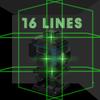 Многофункциональный лазерный уровень с 16 линиями, 3 градуса, самовыравнивающаяся машина, нивелирующая перезаряжаемая литиевая батарея