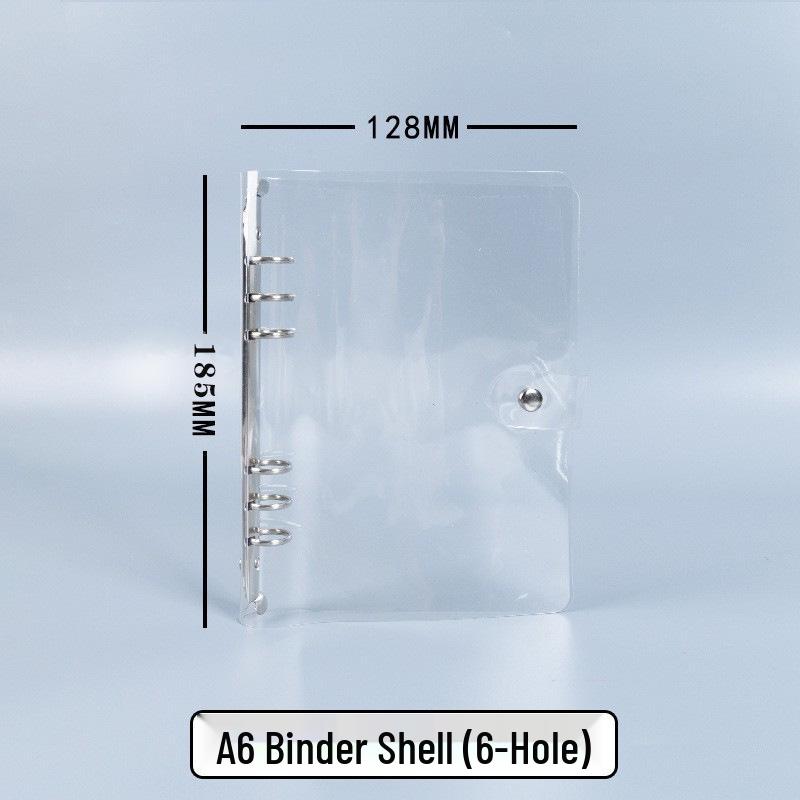 A7/A5/A6/A4/B5 Прозрачный ПВХ планер с кольцевым механизмом и обложкой для блокнота
