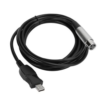 Микрофонный кабель-адаптер для микрофонного соединения USB-XLR, кабель для микрофонного соединения длиной 3 метра