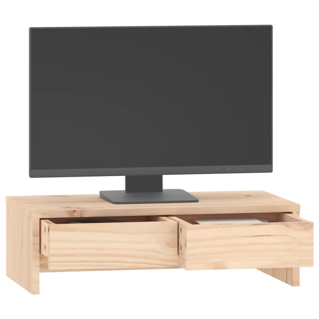 Monitor Stand 50 x 27 x 15 cm Solid Pine Wood